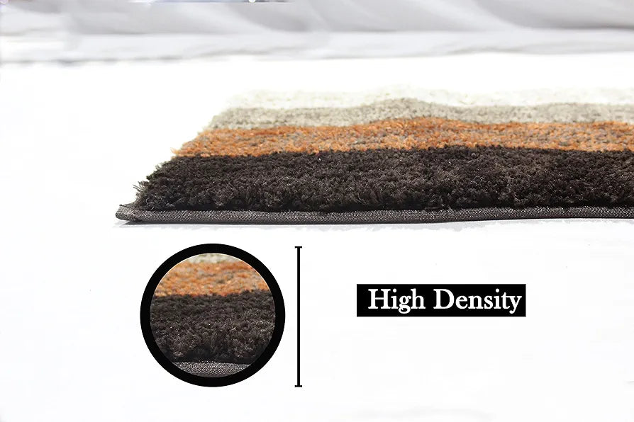 Luxe Home Bath Mat Super Soft Anti Skid Slip Water Soak Washable Oyster Door Mats for Home, Bathroom Mat, Floor Mat, Kitchen Mat for Floor  Teracotta, Pack of 2
